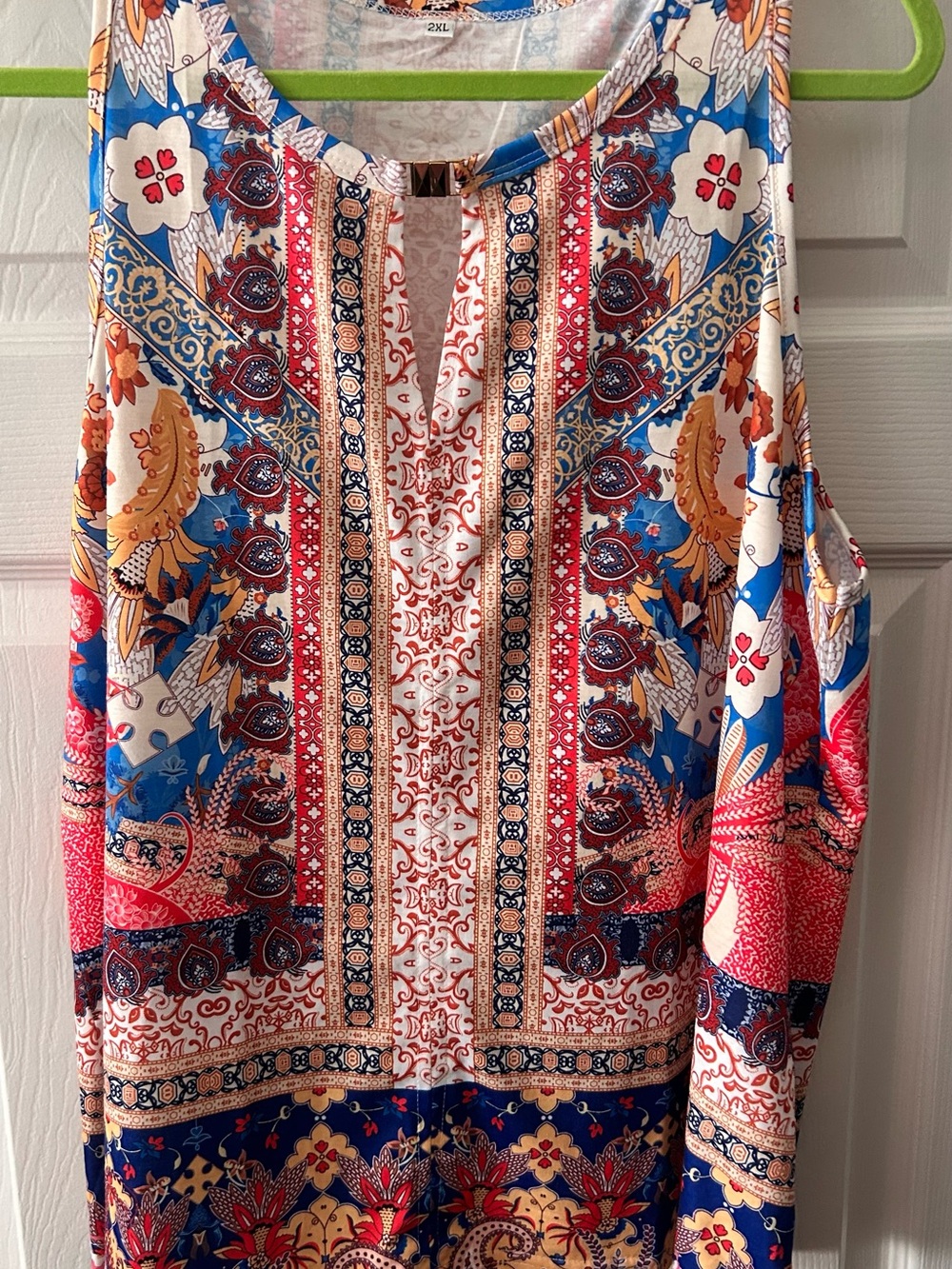 Source Unknown Multicolor Paisley Print Tank Top
